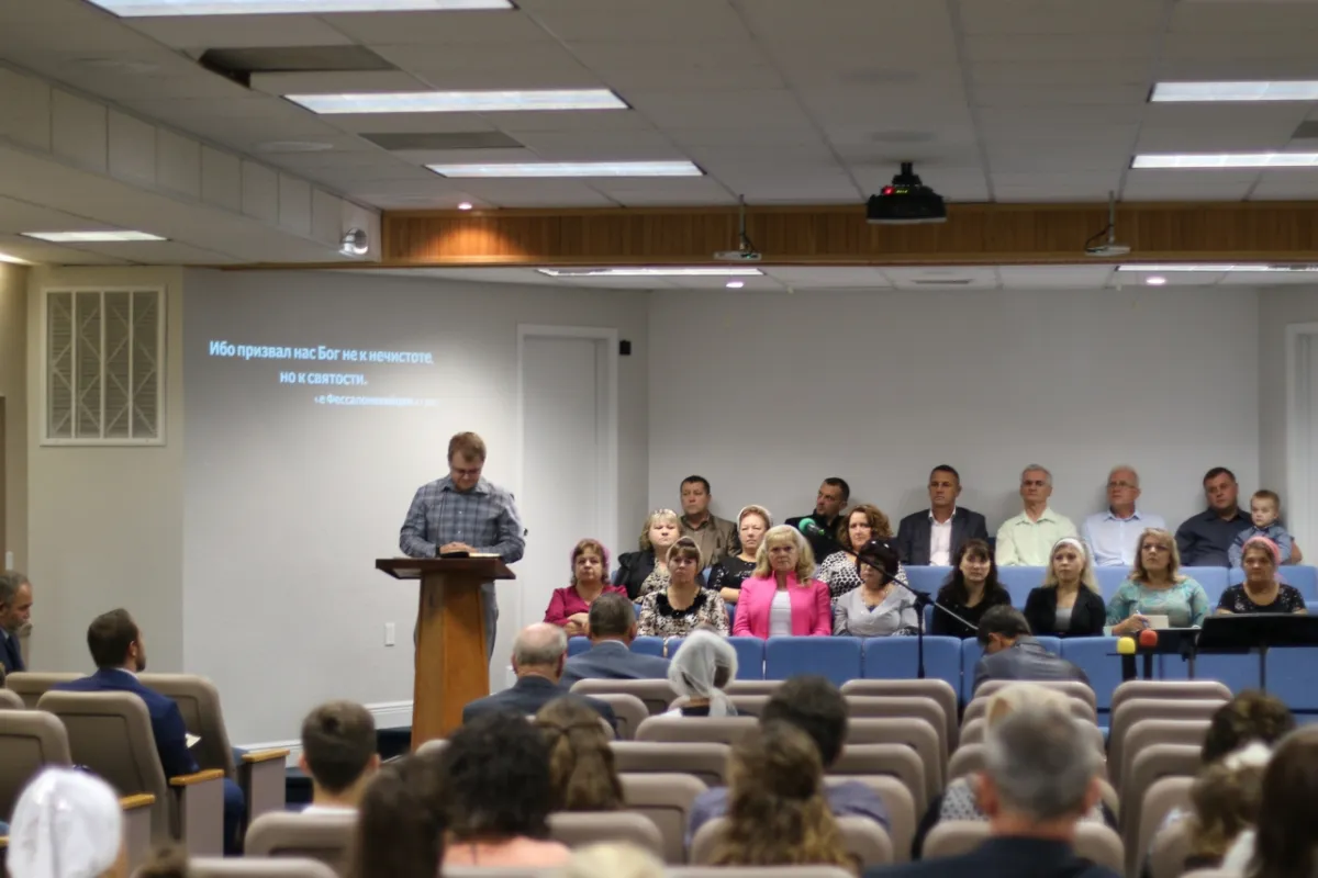 Our congregation gathered for worship